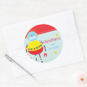 Robot Birthday Party Stickers (Umschlag)