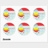 Robot Birthday Party Stickers (Blatt)