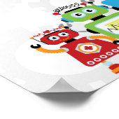 Robot Birthday Party Willkommensunterschrift Poster (Ecke)