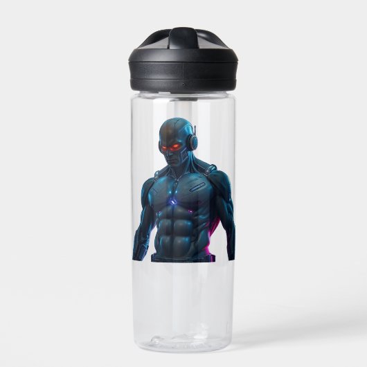 Robot Bodybuilder Trinkflasche (Vorderseite)