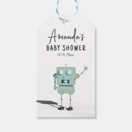 Robot boy Baby Shower Geschenkanhänger