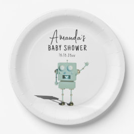 Robot boy Baby Shower Pappteller