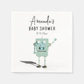 Robot boy Baby Shower Serviette (Vorderseite)