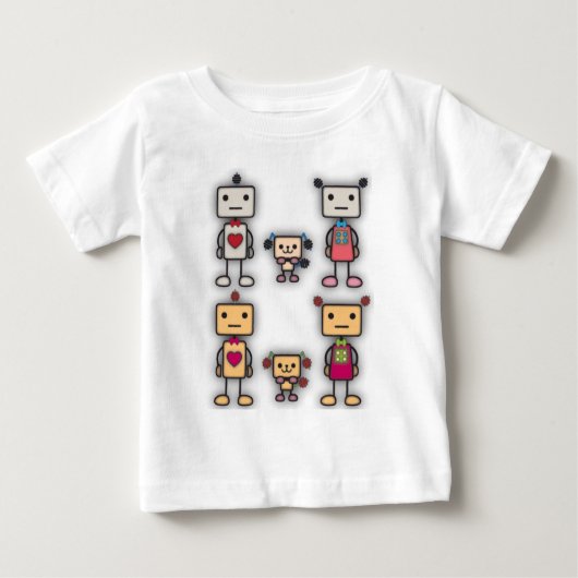 Robot Boy, Robot Girl, Robot Dog Baby T-shirt (Vorderseite)