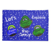 Robot Boy Spaceships Kids King Pillow Hüllen Kissenbezug (Rückseite-Links)