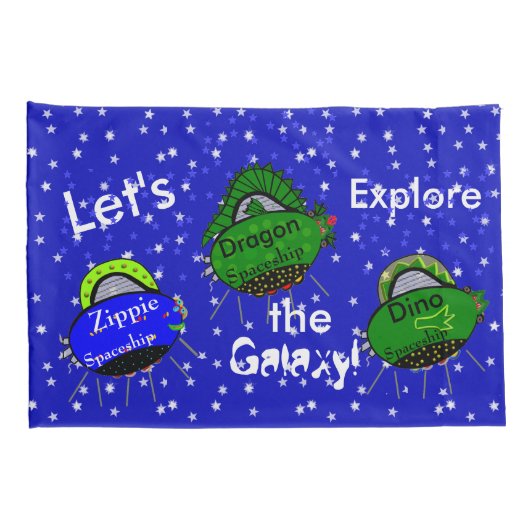 Robot Boy Spaceships Kids King Pillow Hüllen Kissenbezug (Rückseite-Rechts)