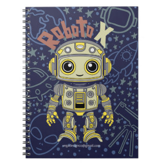 Robot Boy Spiral Foto Notebook Notizblock