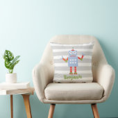 Robot Boys Nursery Room Decor Personalized Pillow Kissen (Stuhl )