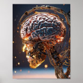 Robot Brain Artificial Intelligence Poster (Vorne)