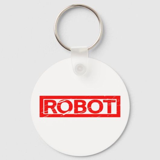 Robot-Briefmarke Schlüsselanhänger (Vorderseite)