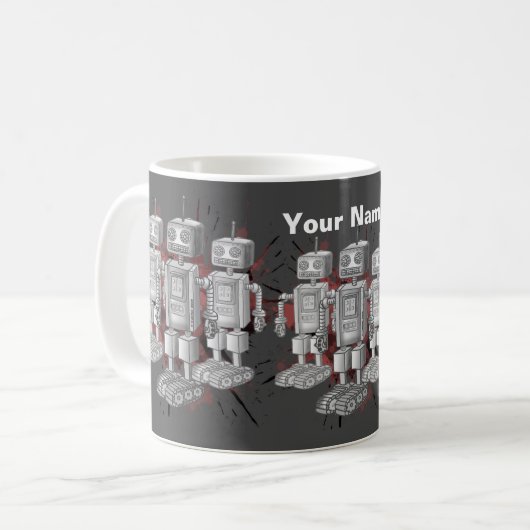 Robot Brigade Tasse (Vorderseite Links)