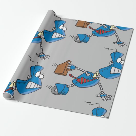 Robot Business Führungskraft Geschenkpapier (Ungerollt)