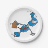 Robot Business Führungskraft Pappteller (Vorderseite)