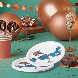 Robot Business Führungskraft Pappteller