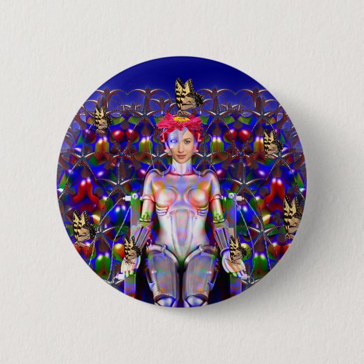 Robot Butterfly Button (Vorderseite)