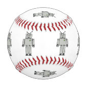 Robot-Cartoon Baseball (Rückseite)