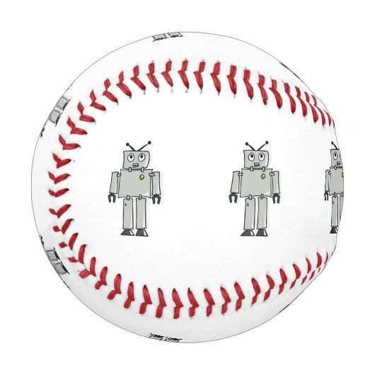 Robot-Cartoon Baseball (Vorderseite Links)
