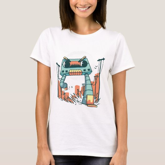 Robot Cassette Tape T-Shirt (Vorderseite)