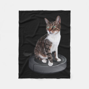 Robot Cat Vacuum Cleaner Feline Animal Niedlich Ca Fleecedecke