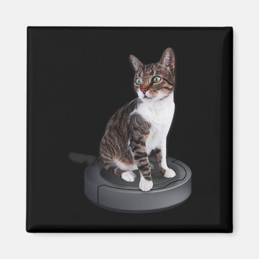Robot Cat Vacuum Cleaner Feline Animal Niedlich Ca Magnet (Vorne)