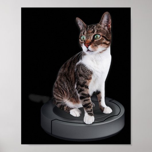 Robot Cat Vacuum Cleaner Feline Animal Niedlich Ca Poster (Vorne)