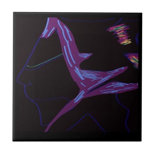 Robot Character Ceramic Tile Fliese (Vorderseite)