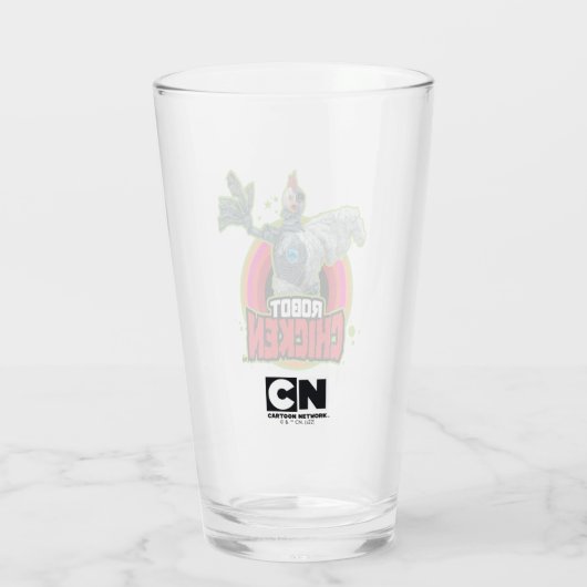 Robot Chicken Character Logo Glas (Rückseite)