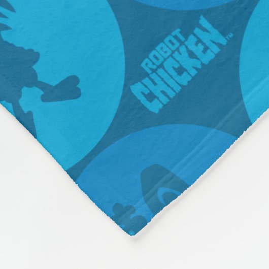 Robot Chicken Circle Pattern Fleecedecke (Ecke)