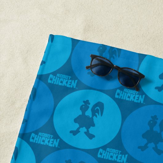 Robot Chicken Circle Pattern Strandtuch (Beispiel)