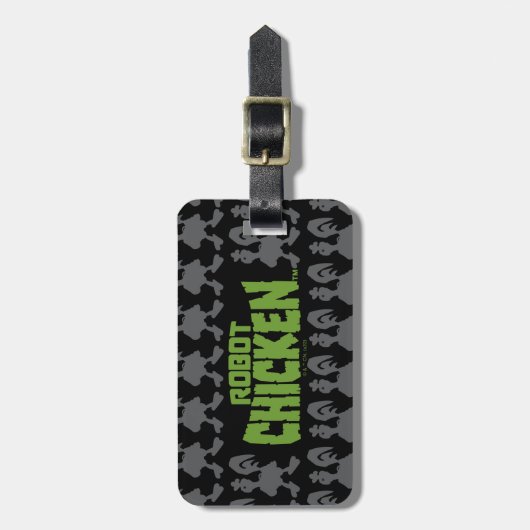 Robot Chicken Silhouette Pattern Gepäckanhänger (Vorderseite vertikal)