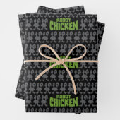 Robot Chicken Silhouette Pattern Geschenkpapier Set (Beispiel)