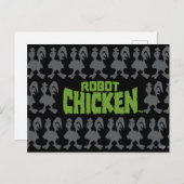 Robot Chicken Silhouette Pattern Postkarte (Vorne/Hinten)