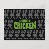 Robot Chicken Silhouette Pattern Postkarte (Vorderseite)