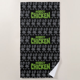 Robot Chicken Silhouette Pattern Strandtuch