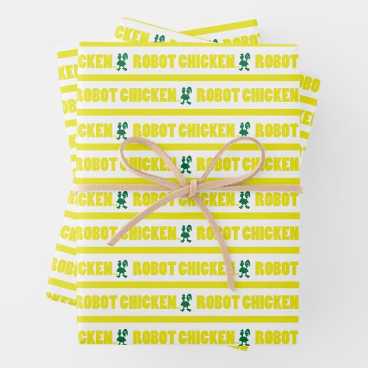 Robot Chicken Stripe Pattern Geschenkpapier Set (Beispiel)