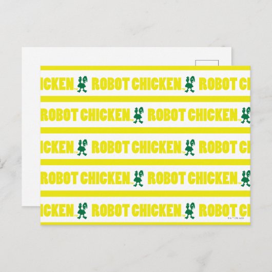 Robot Chicken Stripe Pattern Postkarte (Vorne/Hinten)
