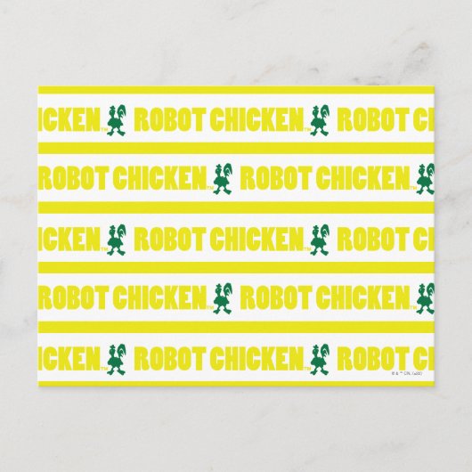 Robot Chicken Stripe Pattern Postkarte (Vorderseite)