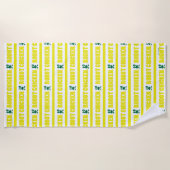 Robot Chicken Stripe Pattern Strandtuch (Vorderseite)