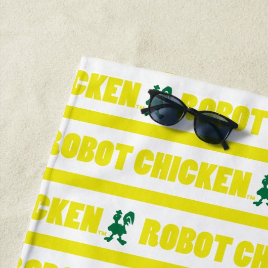 Robot Chicken Stripe Pattern Strandtuch (Beispiel)