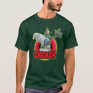 Robot-Chicken-Zeichen-Logo T-Shirt
