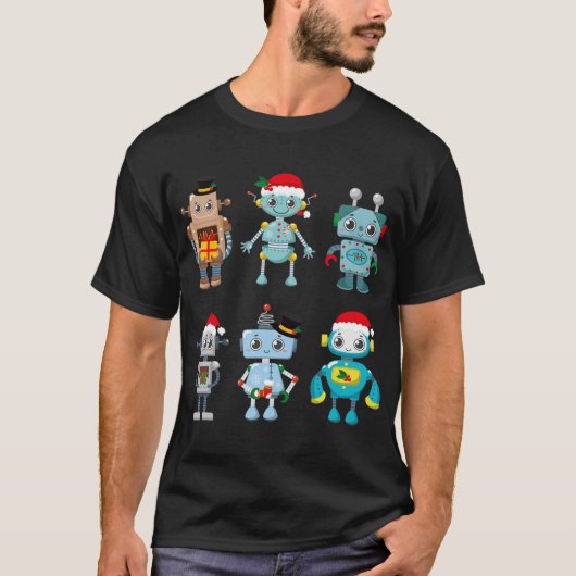 Robot Christmas Pjx für Kinder Santa Robot T - Shi T-Shirt (Vorderseite)