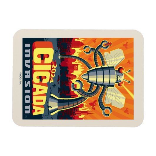 Robot Cicada Magnet (Horizontal)