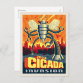 Robot Cicada Postkarte (Vorne/Hinten)