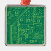 Robot Circuit Board Ornament Aus Metall (Vorne)