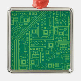 Robot Circuit Board Ornament Aus Metall
