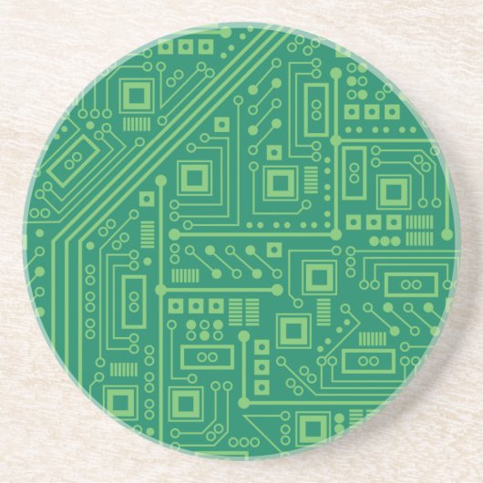 Robot Circuit Board Sandstein Untersetzer (Vorne)
