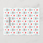 Robot Class Valentines Feiertagspostkarte (Rückseite)