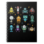 Robot Collection Funny Robotics Notizblock (Vorderseite)