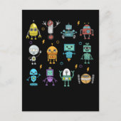 Robot Collection Funny Robotics Postkarte (Vorderseite)