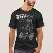 Robot Combat Kämpfe Battle Bots Patentstil T-Shirt (Vorderseite)